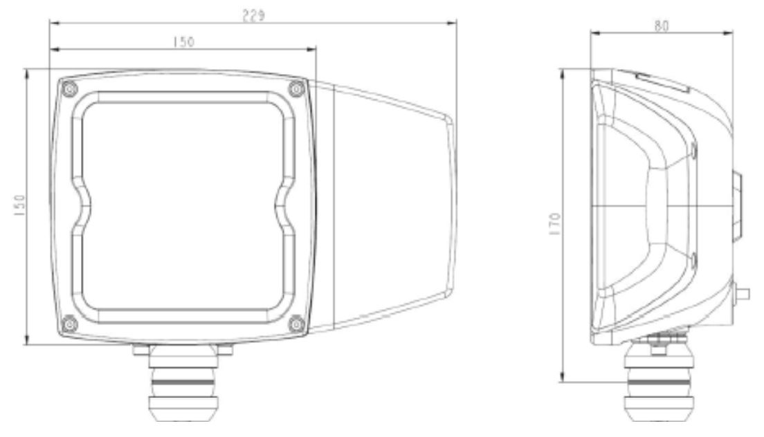 DIMENSIONI PROIETTORE BLHL0415S